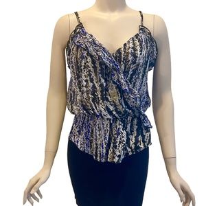 Parker silk ruffle peplum camisole Size S